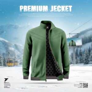 Prime High Neck Jacket - (Olive)