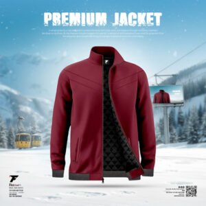 Prime High Neck Jacket (Maroon)